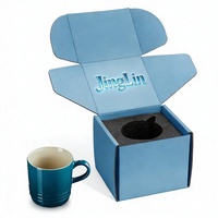 Boîtes d'emballage pour tasses à café en carton ondulé imperméable avec doublure en éponge, personnalisées avec impression UV, matériaux recyclables