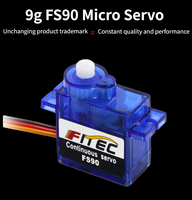 Servomoteur sans noyau Fitec SG90 FS90 9g, servomoteur à l'échelle 1:16 pour micro avion RC, quadricoptère, compatible avec la charge, unisexe, pour garçons et filles