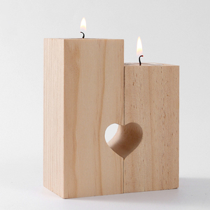Commercio all'ingrosso di legno di pino massiccio porta candele ornamenti inciso a mano all'ingrosso artigianato in legno a forma di <span class=keywords><strong>cuore</strong></span> - Product Image 1