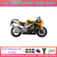 Nouveaux kits de carénages de moto ABS compatibles avec HONDA CBR929RR CBR929 CBR 929 RR 2000 2001 00 01, carénage complet en plastique