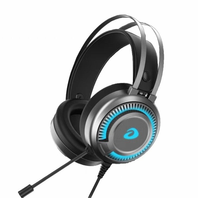 DAREU Wired Gaming Headset Active Noise Cancellation (ANC) Touch Control Virtual 7.1 Surround Sound Ice Blue Over-Ear Headphones