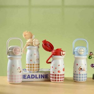 Cartoon Stainless Steel Vacuum Insulated Leak-Proof Eco-Friendly Large Capacity Water <b>Bottle</b> for Adults with Lid Travel Use - Product Image 2