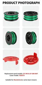 6 capuchons de bobine de coupe-herbe RS0011 de remplacement pour BLACK and DECKER US GH1000 GH1100 GH2000 EU GL700 GL701 GL716 GL720 GL741 - Product Image 2