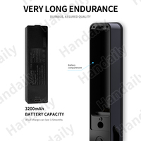 HanDaily Serrures de porte intelligentes étanches avec caméra 3D biométrique visage ID interphone vidéo empreinte digitale Serrure intelligente pour portes commerciales