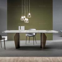 JINSA-Table de salle à manger, cuisine, 6 chaises, table à manger moderne et luxueuse avec dessus en marbre, ensemble italien classique avec 6 places