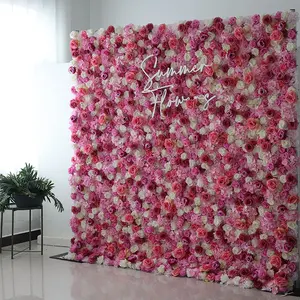 Пользовательский новый дизайн красивая роза цветок стена фон для свадебной фотографии
