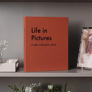 Tùy chỉnh vải 3 Vòng chất kết dính Bàn cà phê Album ảnh với hộp và màu đen dính bên trong trang - Product Image 4