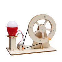 Kit de Modelo de Generador Manual de Manivela de Madera Personalizado de Fábrica, Juguete Educativo STEM de Física y Ciencia, Manualidades de Ensamblaje de Energía Manual para