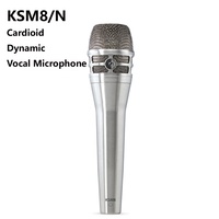 Microphone filaire dynamique à double diaphragme KSM8, microphone professionnel de studio, performance supercardioïde, matériau métallique