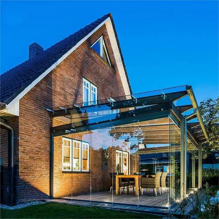 Плоская крыша стеклянный дом на крыше высокого качества портативный солярий алюминиевое стекло