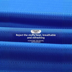 T-shirt Estiva in Seta Ghiaccio Elastica ad Asciugatura Rapida, Vestibilità Ampia, Tinta Unita, Abbigliamento Sportivo per Maratona, Maglietta Pubblicitaria a Maniche Corte - Product Image 4