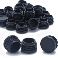 Tapones de plástico negros para orificios de tuberías, tapas de extremo para tubos metálicos, tapas para patas de muebles industriales y de exterior, tamaño personalizable