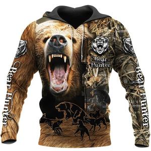 Nueva primavera moda Otoño hombres Sudadera con capucha 3D Lobo estampado sudadera divertido diseño de marca Sudadera con capucha Streetwear Tops ActivewearNew Spring Aut - Product Image 5