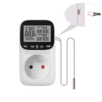COWELL TC02 – Prise thermostat contrôlée par température, interrupteur minuterie, prise FR, chauffage et refroidissement, 230V 16A, pour appareils électroménagers