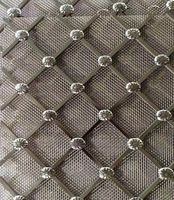 Grille décorative de radiateur en fil d'acier inoxydable à motif diamant de qualité supérieure, insert de ventilation orné, portes d'armoires de luxe