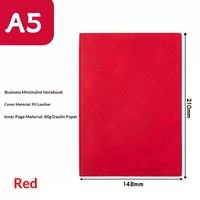 Carnet de notes promotionnel A5 en cuir PU à couverture rigide, avec logo personnalisé, reliure cousue, 80 feuilles, idéal pour le bureau et l'école - Vente chaude