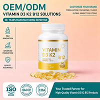 Capsules molles de Vitamine D3 K2 B12 OEM ODM Marque Privée Vente en Gros Formule Huile de Coco pour le Soutien Osseux et Immunitaire