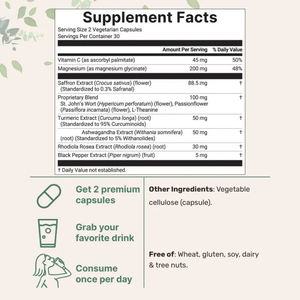 OEM/ODM Private Label шафрановые капсулы пищевые добавки Чистый Экстракт шафрана с магнием, витамин С, ашваганда - Product Image 2