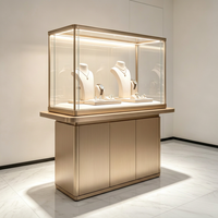 Comptoir de présentation de bijoux de luxe avec éclairage LED, vitrine en verre, armoire de rangement pour bijouteries, montres, boutiques, centres commerciaux