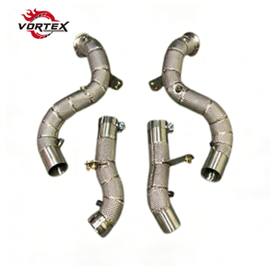 ท่อลงแคทแบบไหลสูง Vortex 304 สำหรับ Mercedes-Benz GLE63S W167 4.0T V8 ปี 2020–2025 พร้อมแผ่นกันความร้อน ไม่แสดงไฟเตือน Check Engine - Product Image 1