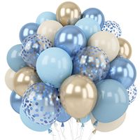 Kit de 60 Globos de Látex de 12 Pulgadas, Color Morado y Blanco, con Confeti, para Fiestas