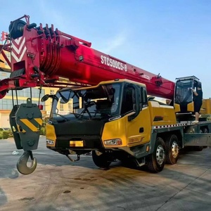 מנוף משאית STC500C5-8, 8200 שעות עבודה, תיבת הילוכים, כושר הרמה <span class=keywords><strong>50</strong></span> טון, מומנט הרמה 1600 קילו-ניוטון-מטר, גובה הרמה 62 מטר, רכיבים חיוניים חדשים. - Product Image 2