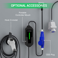 Chargeur EV portable 32A neuf, 7kW, charge rapide pour véhicules électriques, avec prise CEE pour une utilisation à domicile et en extérieur, IP55, livraison directe d'usine