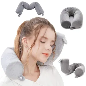 Almohada de viaje multifunción para cuello y cervicales, almohada de espuma de memoria giratoria, gran oferta de Amazon