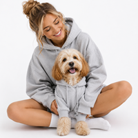 Sweatshirts pour chien en bambou avec motif de logo personnalisé, assortis au sweatshirt de l'owner, ensemble de vêtements assortis pour la famille