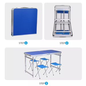 流行时尚现代折叠庭院花园铝制户外阳台桌椅套装 - Product Image 3