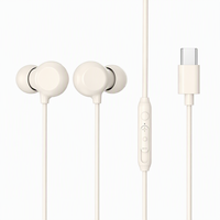 Écouteurs intra-auriculaires filaires USB-C en plastique, à commande intégrée, avec suppression du bruit ENC, étanchéité IPX-4, pour le sommeil et la musique, vente chaude