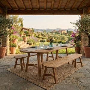 La banc d'extérieur Arnaud présente une finition élégante, idéale pour une assise confortable et stylée dans le jardin. - Product Image 2