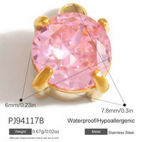 YIMEILI y Acero Inoxidable, Colgante de Esmalte con Baño de Oro de 18K, Diseño de Animales (Perro, Libélula, Pez Pequeño, Corazón), Charm DIY para Collar y Pulsera