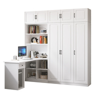 Bureau d'ordinateur pour étudiant au design moderne et simple, bureau d'angle intégré avec étagère pour une utilisation à domicile