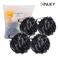 Éponge de bain exfoliante en maille PE pour le nettoyage de la peau, à bulles riches