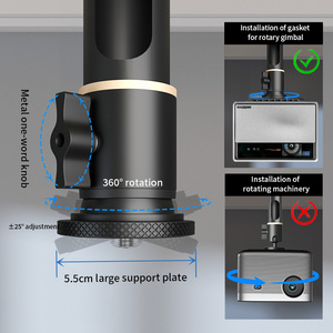 Aluminum Alloy <strong>Projector</strong> <strong>Ceiling</strong> <strong>Mount</strong> 10KG Load 1/4 Universal Length Adjustable Adapter Concealable for Heavy-Duty <strong>Projectors</strong> - Product Image 2