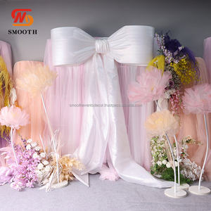 SMOOTH Velvet Ribbon Bow Decoraciones Baby Shower Decoración Party Props Wedding Event Telón de fondo Bow - Product Image 6