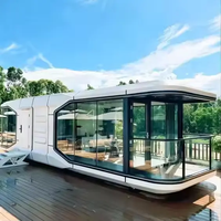 Casa Cápsula Espacial Inteligente Modular Prefabricada con Panel Sándwich para Uso en Hoteles, Centros Comerciales y Escuelas al Aire Libre, Diseño Moderno, Instalación Rápida