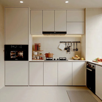 Accessoires de quincaillerie pour armoires de cuisine modulaires en gros, armoires murales modernes en panneaux de particules pour maison, villa, hôtel