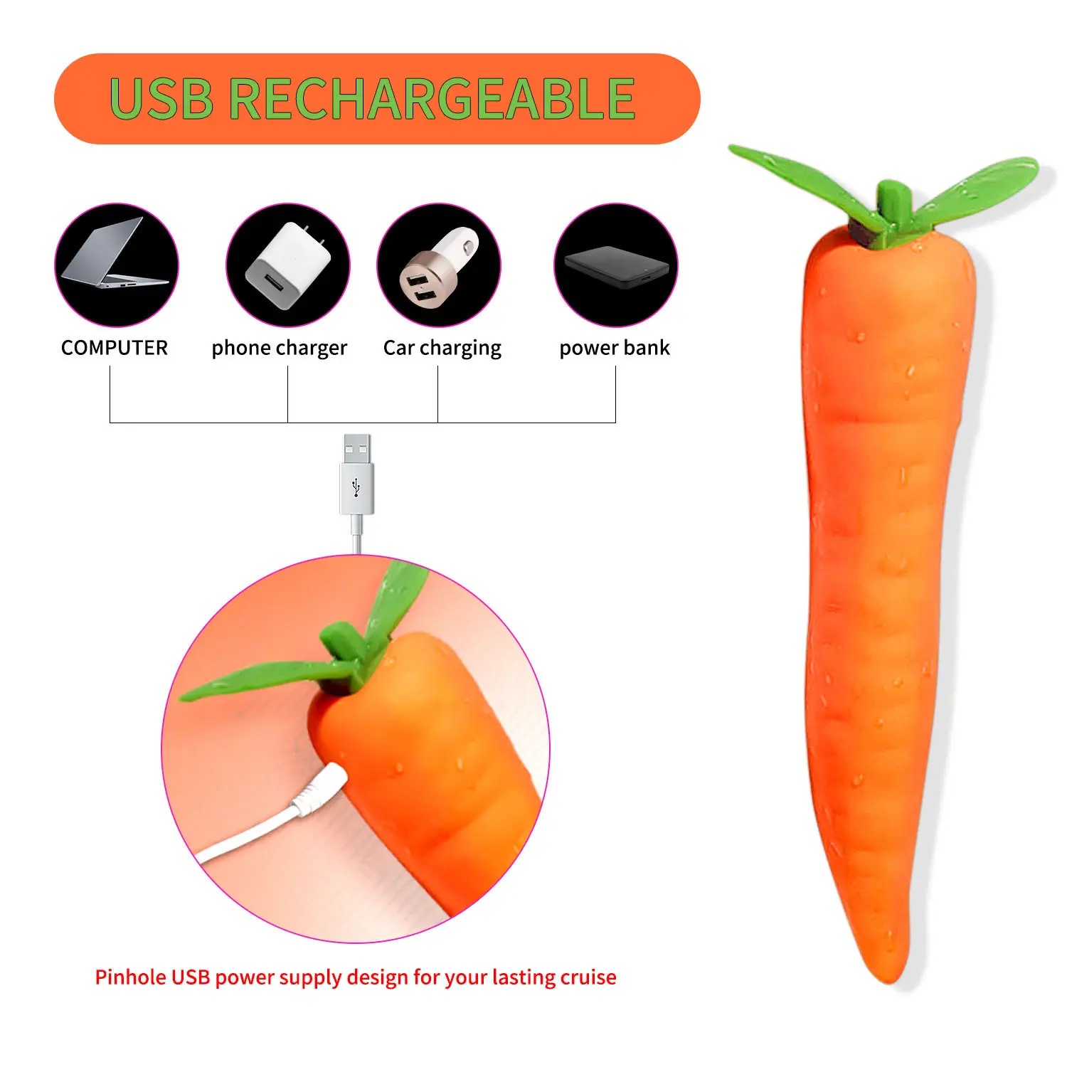 Carrot vibrator