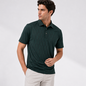 Polos de Hombre al por Mayor, Color Verde Oscuro, Manga Corta, Estampados, Polo de Golf, Logotipo Personalizado, Marca Privada, Fabricante OEM, Proveedor - Product Image 2
