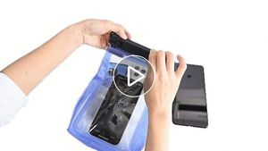 ซองกันน้ำสำหรับโทรศัพท์มือถือขนาดใหญ่  แบบใส พร้อมสายคล้องคอ  กระเป๋าโทรศัพท์ PVC แบบกันน้ำ  กระเป๋าแห้ง - Product Image 6