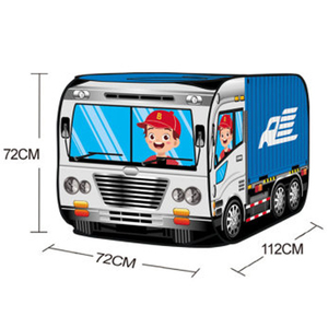Carpa de Juego Plegable de Poliéster con Temática de Vehículos de Ingeniería para Niños de 112 cm, Uso Interior/Exterior - Product Image 3