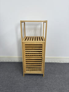 Gabinete de almacenamiento independiente de bambú moderno para la escuela de granja Gabinete de entrada simple para la organización de la sala de estar del apartamento - Product Image 4