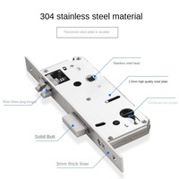 Aiendi Fingerprint Lock Special Household Stainless Steel Security Door Double Express 8535 Lock Body 40 Entrance Door Wooden