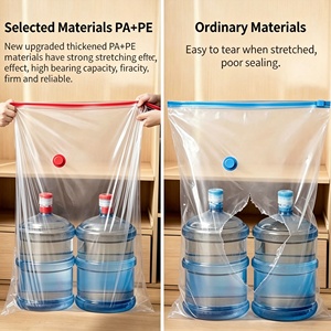 Transparent Vacuum Storage <b>Bags</b> <b>Compression</b> Organizer Pouches With Electric Pump and Hand Pump for Travel and Closet - Product Image 6