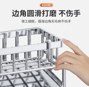Kitchen Accessories Storage Metal Dish Drainer <b>Rack</b> <b>Plate</b> Tray Dish Drying <b>Rack</b> Dryer Drain Stainless Steel Dish <b>Rack</b> - Product Image 4