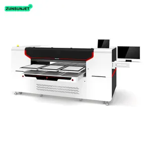 Encre blanche directement au tissu i3200 Imprimante transfert de chaleur jet d'encre Machine d'impression trois stations Industrie DTG Imprimante