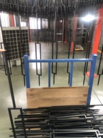 Poteaux d'escalier modernes en fer forgé LD avec motif rectangulaire pour la décoration intérieure