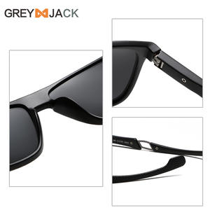 Lunettes de soleil polarisées Greyjack Square, monture noire en PC, verres TAC, protection UV400 pour le sport et la conduite - Product Image 4